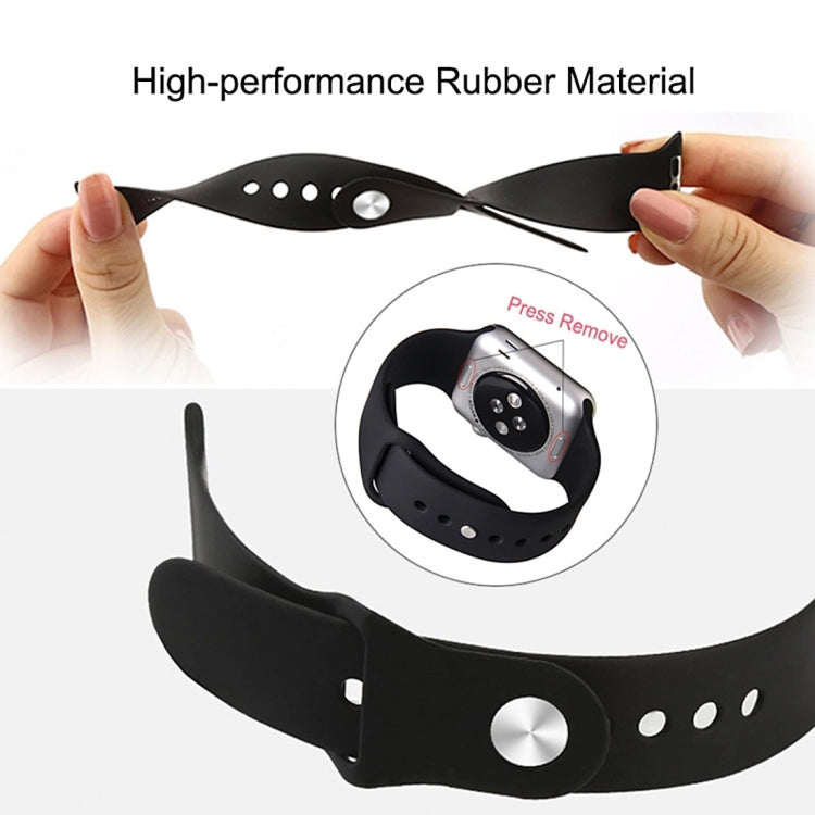 For Apple Watch Series 10 42mm / 9&8&7 41mm / SE 3&SE 2&6&SE&5&4 40mm / 3&2&1 38mm 3 in 1 Rubber Watch Band with Pin Buckle(Red) by buy2fix