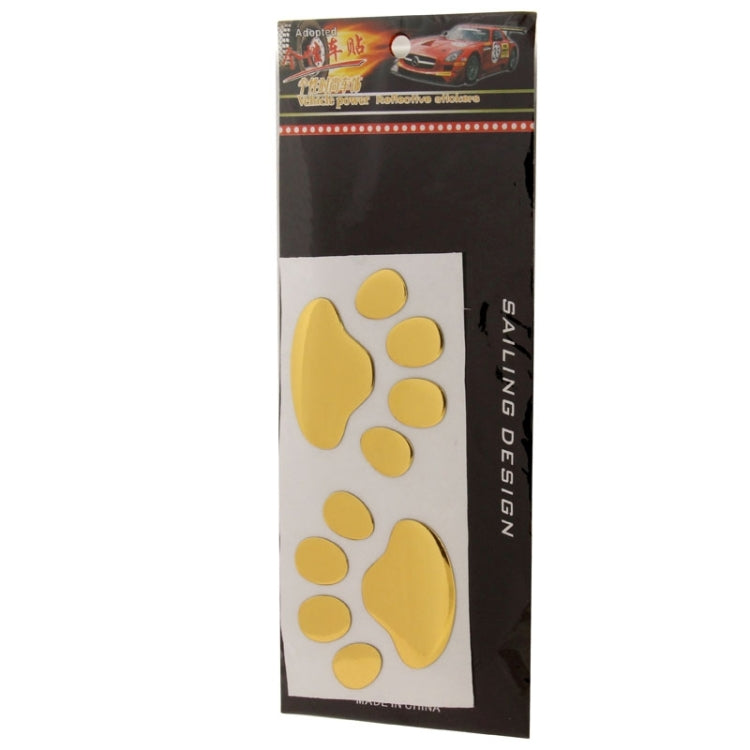 3D Footprint Pattern Car Sticker, Size: 7cm x 6cm (approx.)(Gold) - Decorative Sticker by buy2fix | Online Shopping UK | buy2fix