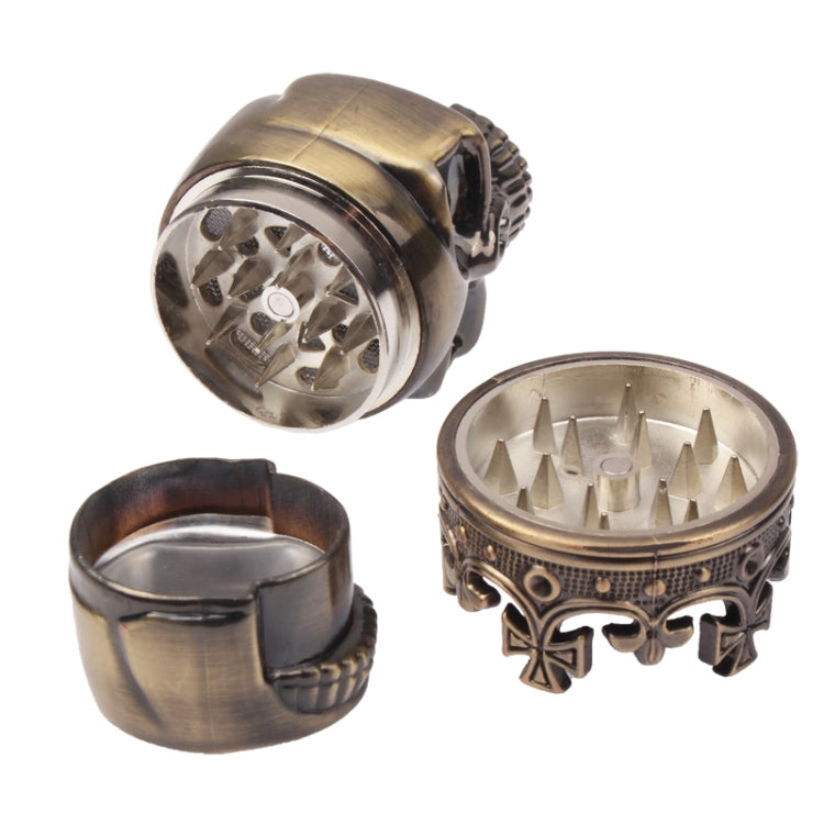 Skull King Style Zinc Alloy Double Layers Herb Tobacco Cigarette Grinder (Bronze) by buy2fix