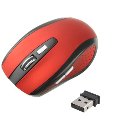 2.4 GHz 800~1600 DPI Wireless 6D Optical Mouse with USB Mini Receiver, Plug and Play, Working Distance up to 10 Meters (Red) by buy2fix