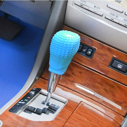 Universal Elasticity Nonslip Soft Silicone Car Gear Shift Knob Cover(Blue) by buy2fix
