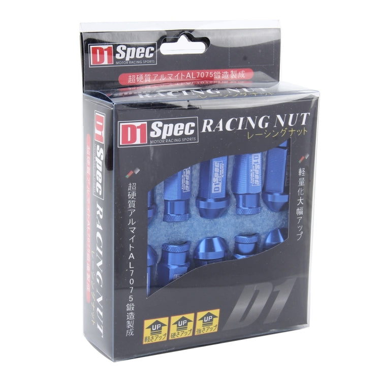 D1 Spec P1.5 M12x1.25 Racing Wheel Nut, Length: 50mm(Blue) by buy2fix