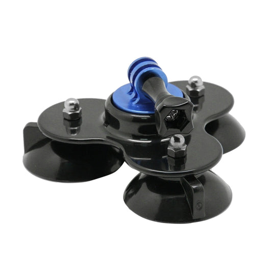 Triangle Direction Suction Cup Mount with Tripod Mount + Handle Screw for GoPro, Insta360, DJI and Other Action Cameras(Dark Blue) by buy2fix