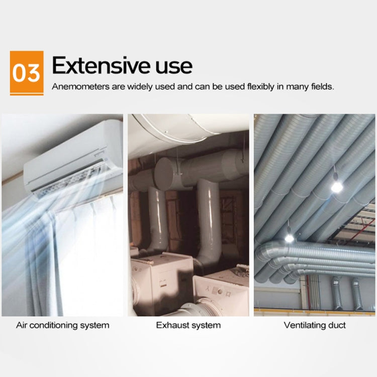 BENETECH GM8903 2.6 inch LCD Screen Digital Hot Wire Wind Speed Wind Temperature Anemometer by BENETECH