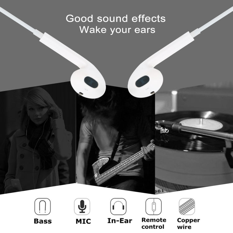 3.5mm Wired Earphone for Android Phones / PC / MP3 Player / Laptops, Cable Length:1.2m(White) by buy2fix