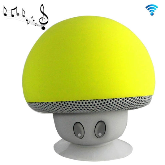 Mushroom Shape Bluetooth Speaker with Suction Holder(Yellow) - Desktop Speaker by buy2fix | Online Shopping UK | buy2fix