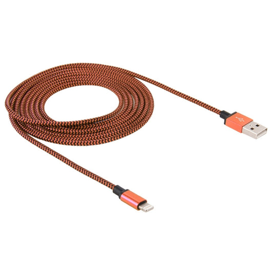 2m Woven Style 8 Pin to USB Sync Data / Charging Cable(Orange) by buy2fix