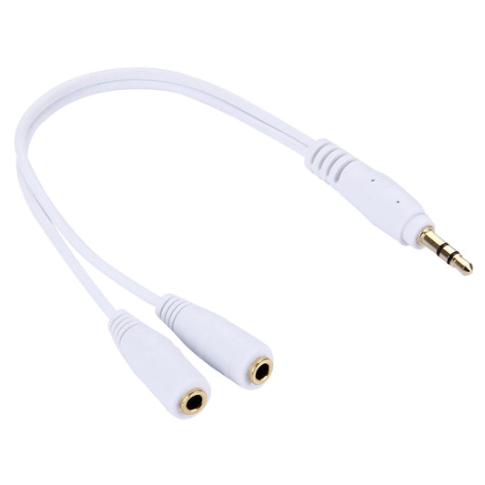 Aux Audio Cable Headphone Earphone Splitter Adapter, Compatible with Phones, Tablets, Headphones, MP3 Player, Car/Home Stereo & More(White) by buy2fix