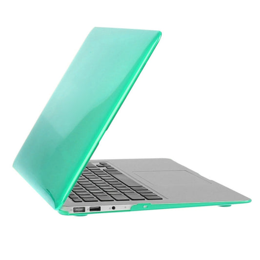 ENKAY for Macbook Air 13.3 inch (US Version) / A1369 / A1466 Hat-Prince 3 in 1 Crystal Hard Shell Plastic Protective Case with Keyboard Guard & Port Dust Plug(Green) by ENKAY