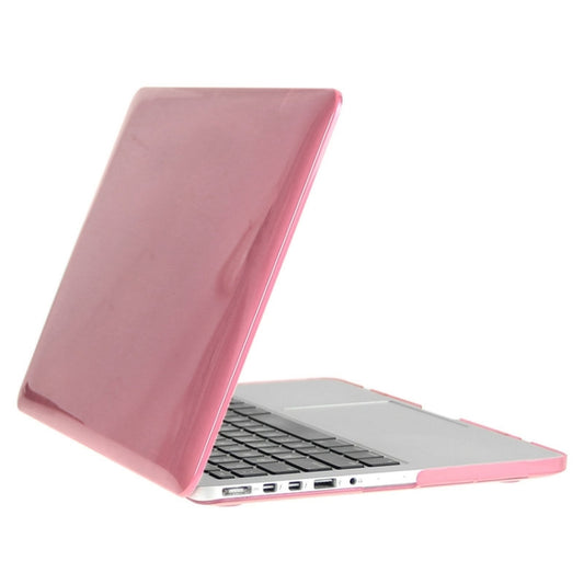 ENKAY for Macbook Pro Retina 15.4 inch (US Version) / A1398 Hat-Prince 3 in 1 Crystal Hard Shell Plastic Protective Case with Keyboard Guard & Port Dust Plug(Pink) by ENKAY