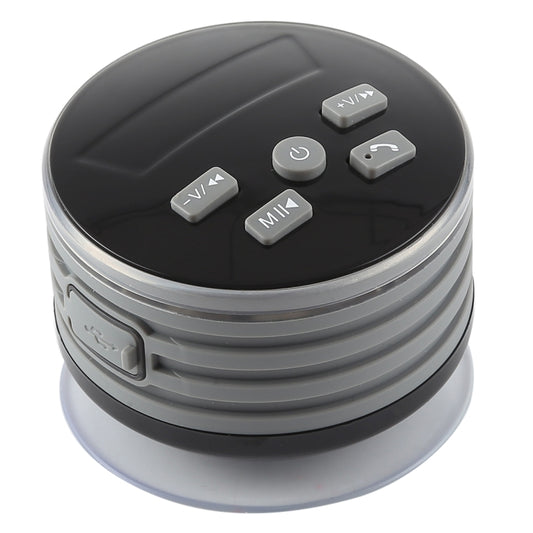 F08 Portable Speaker IPX7 Waterproof Support FM Radio High-fidelity Sound Box Bluetooth Speaker with Suction Cup & LED Light(Black) by buy2fix