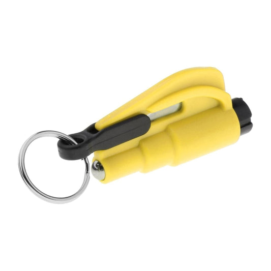 2 in 1 Car Emergency Hammer / Key Chain / Knife Broken Glass Portable Tool(Yellow) by buy2fix