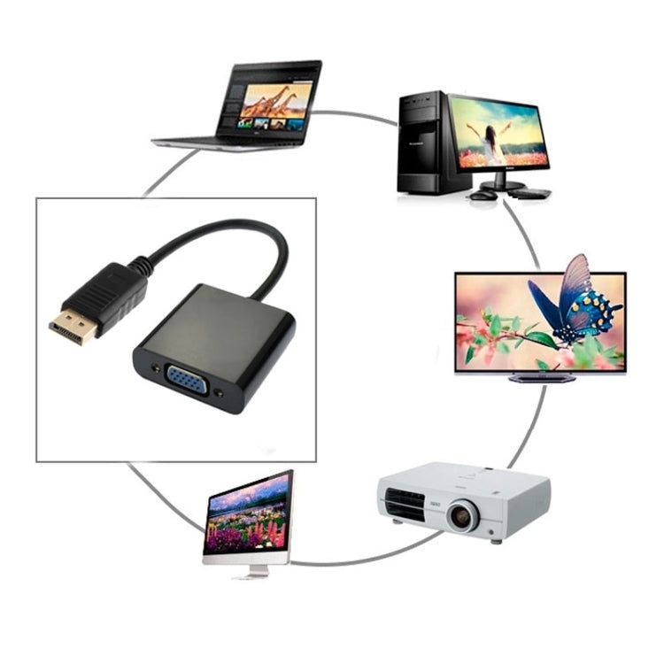 DisplayPort Male to VGA Female Adapter(Black) by buy2fix