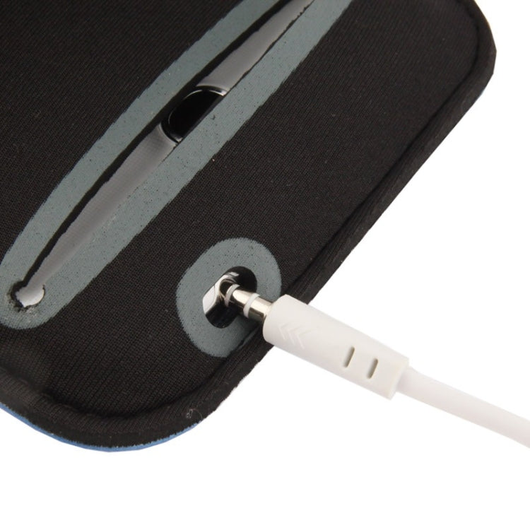 PU Sports Armband Case with Earphone Hole for Galaxy Mega 6.3 / i9200, Below 6.3 inch Phones(Blue) - Other by buy2fix | Online Shopping UK | buy2fix