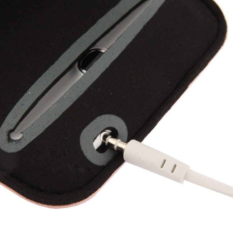 PU Sports Armband Case with Earphone Hole for Galaxy Mega 6.3 / i9200, Below 6.3 inch Phones(Pink) - Other by buy2fix | Online Shopping UK | buy2fix