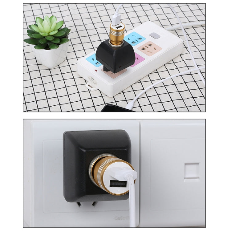 EU Plug Car Charger Switch(Black) by buy2fix