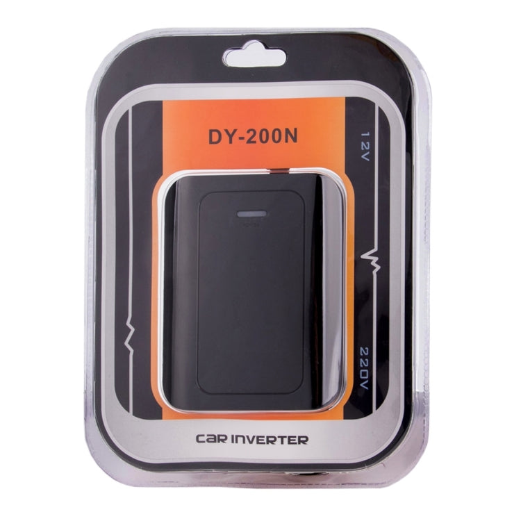 DY-200N, 200W DC 12V to AC Car Power Inverter with 500mA USB Port & EU / US Power Socket(Black) by buy2fix