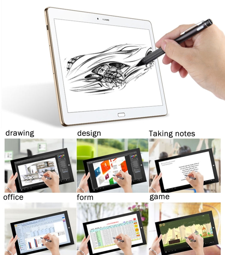 Universal Rechargeable Capacitive Touch Screen Stylus Pen with 2.3mm Superfine Metal Nib, For iPhone, iPad, Samsung, and Other Capacitive Touch Screen Smartphones or Tablet PC(Red) by buy2fix