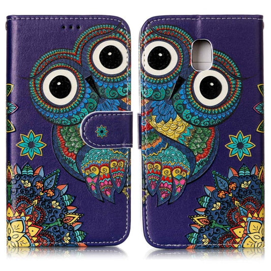 For Galaxy J5 (2017) (EU Version) Gloss Oil Embossed Ethnic Style Owl Pattern Horizontal Flip Leather Case with Holder & Card Slots & Wallet & Photo Frame by buy2fix