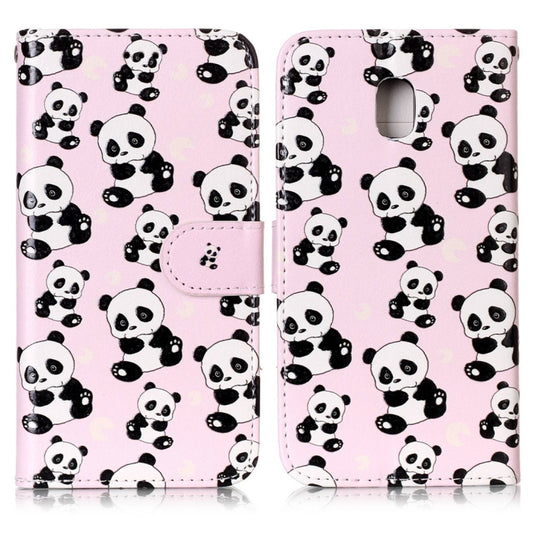 For Galaxy J5 (2017) (EU Version) Gloss Oil Embossed Panda Pattern Horizontal Flip Leather Case with Holder & Card Slots & Wallet & Photo Frame by buy2fix