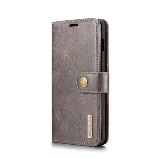 DG.MING Crazy Horse Texture Flip Detachable Magnetic Leather Case for Samsung Galaxy S10, with Holder & Card Slots & Wallet(Grey) - Galaxy Phone Cases by DG.MING | Online Shopping UK | buy2fix