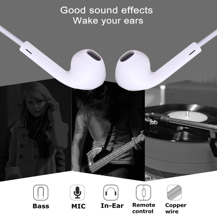 M25 USB-C / Type-C Interface Stereo Dynamic Bass Earphone with Mic(White) by buy2fix