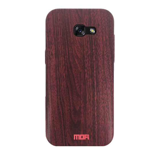 MOFI for Galaxy A3 (2017) Wood Texture TPU Protective Back Cover Case(Red) by MOFI
