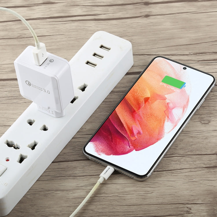 LZ-041 Portable Smart Quick Charger 3.0, EU Plug(White) by buy2fix