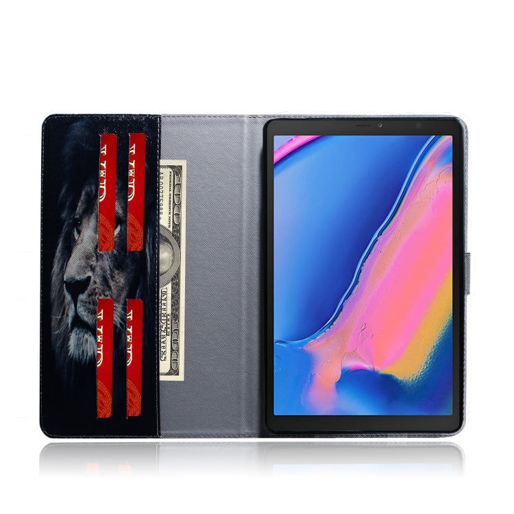 Lion Pattern Horizontal Flip Leather Case for Galaxy Tab A 8 (2019) / P200 / P205, with Holder & Card Slot & Wallet by buy2fix