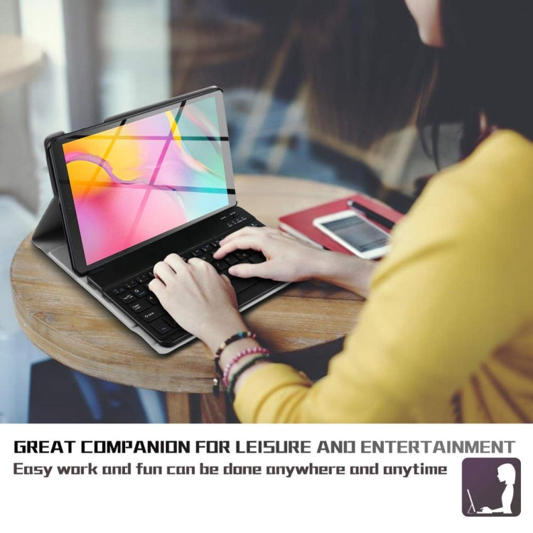 Ultra-thin Detachable Magnetic Bluetooth Keyboard Leather Tablet Case for Galaxy Tab A 8.0 2019 P200 / P205, with Holder(Gold) by buy2fix