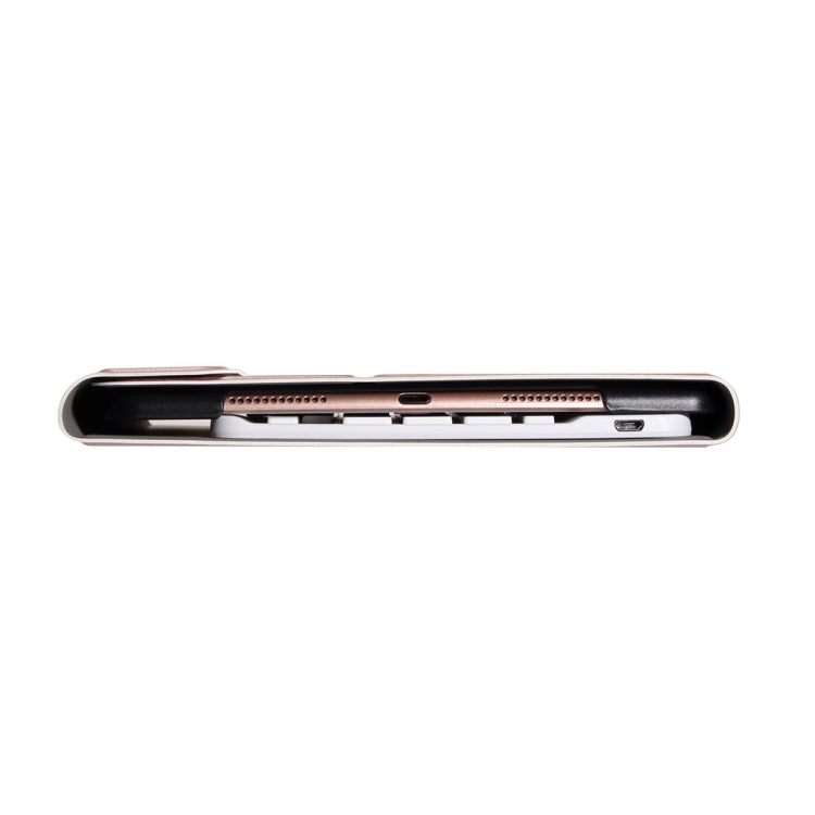 A860 For Samsung Galaxy Tab S6 10.5 inch T860 / T865 Detachable Bluetooth Keyboard Tablet Case with Pen Holder Elastic Strap (Rose Gold) by buy2fix