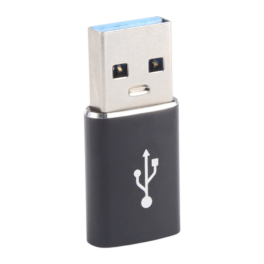 3 PCS USB-C / Type-C Female to USB 3.0 Male Aluminum Alloy Adapter, Support Charging & Transmission Data(Black) by buy2fix