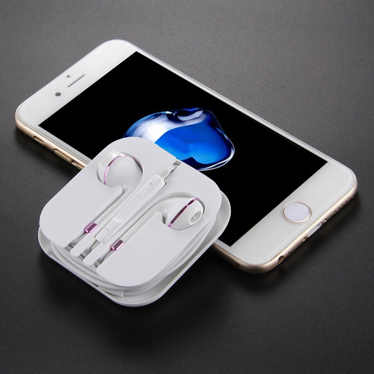 White Wire Body 3.5mm In-Ear Earphone with Line Control & Mic(Purple) by buy2fix
