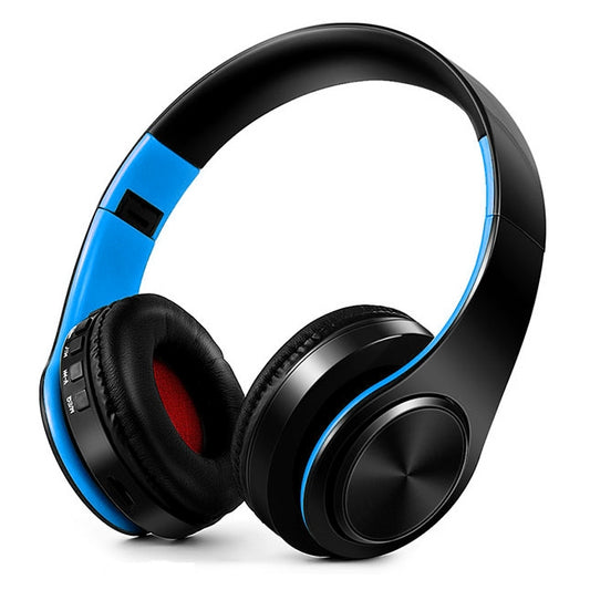 LPT660 Wireless Folding Sports Stereo Music Bluetooth Phones Earphones Support TF Card (Blue) by buy2fix