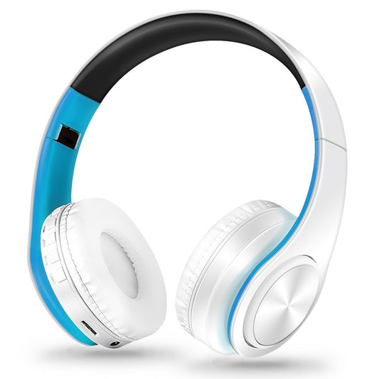 LPT660 Wireless Folding Sports Stereo Music Bluetooth Phones Earphones Support TF Card (Blue) by buy2fix