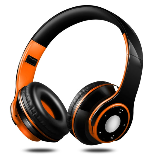 SG-8 Bluetooth 4.0 + EDR Headphones Wireless Over-ear TF Card FM Radio Stereo Music Headset with Mic (Orange) by buy2fix