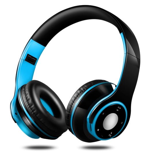 SG-8 Bluetooth 4.0 + EDR Headphones Wireless Over-ear TF Card FM Radio Stereo Music Headset with Mic (Blue) by buy2fix