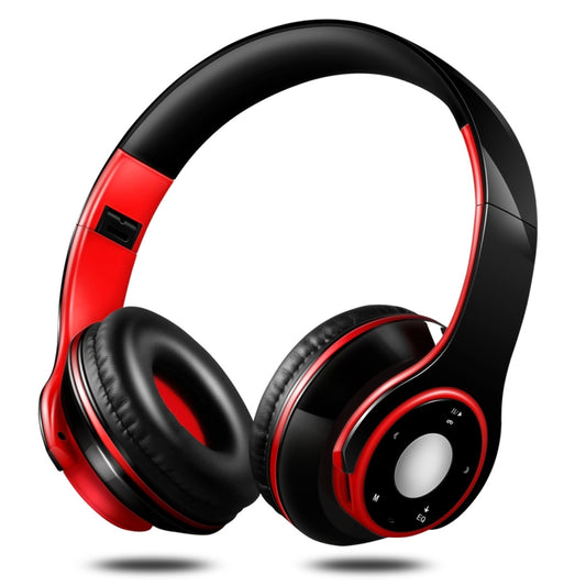 SG-8 Bluetooth 4.0 + EDR Headphones Wireless Over-ear TF Card FM Radio Stereo Music Headset with Mic (Red) by buy2fix