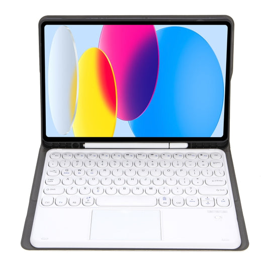 For iPad 11 2025 / 10th Gen 10.9 2022 YA10B-A Lambskin Texture Bluetooth Touch Keyboard Leather Tablet Case with Pen Slot(Gold) by buy2fix