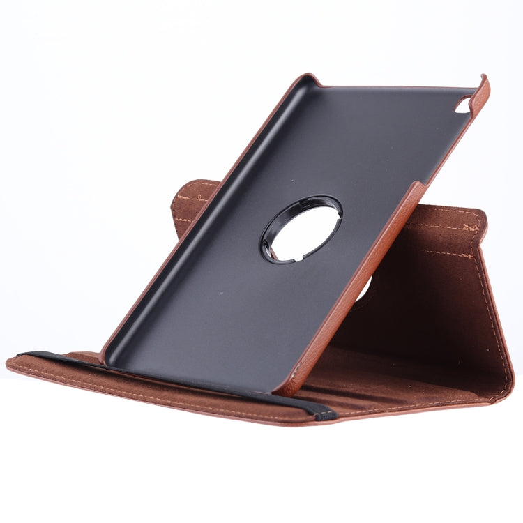 Litchi Texture Horizontal Flip 360 Degrees Rotation Leather Case for Galaxy Tab A 8 (2019) / P200 / P205, with Holder (Brown) by buy2fix