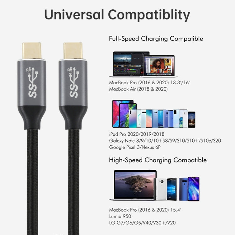 USB-C / Type-C Male to USB-C / Type-C Male Transmission Data Charging Cable, Cable Length: 1m by buy2fix
