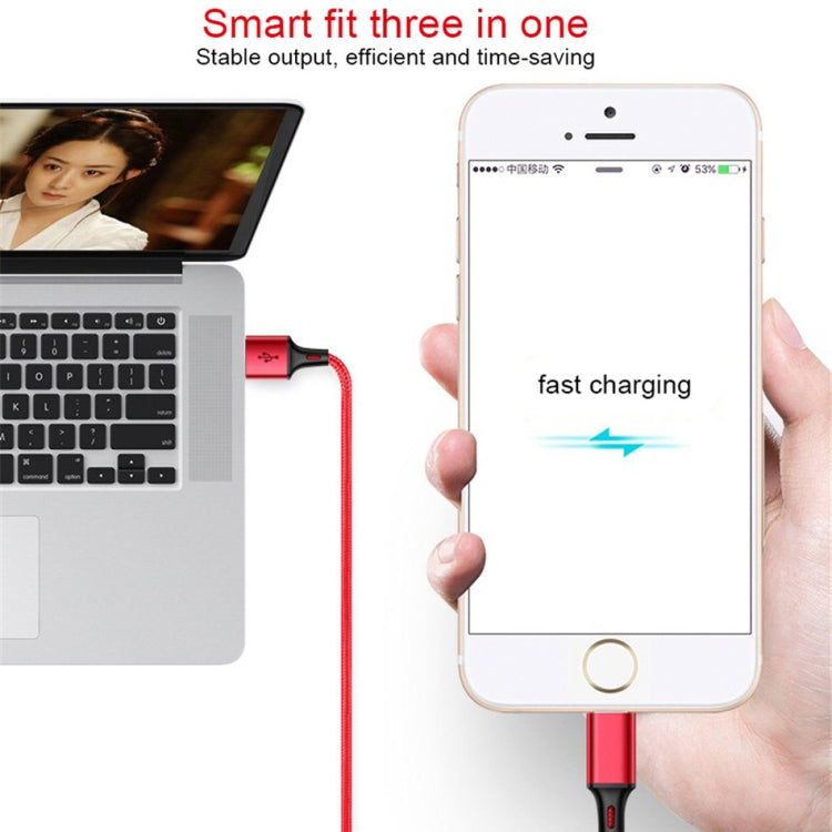 For iPhone / Apple Watch 2 In 1 8 Pin + Magnetic Charging Base Multi-function Charging Cable, Length: 1m(Red) by buy2fix