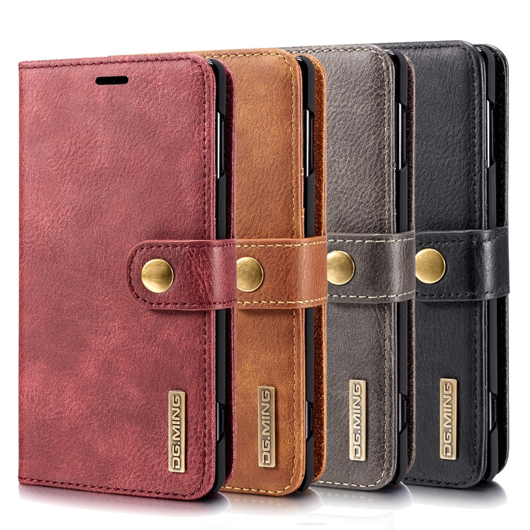 DG.MING Crazy Horse Texture Flip Detachable Magnetic Leather Case for Galaxy Note 9, with Holder & Card Slots & Wallet(Red) - Galaxy Phone Cases by DG.MING | Online Shopping UK | buy2fix