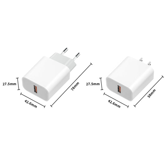 M117 2.4A Single USB Port Flash Charger Travel Charger, EU Plug by buy2fix