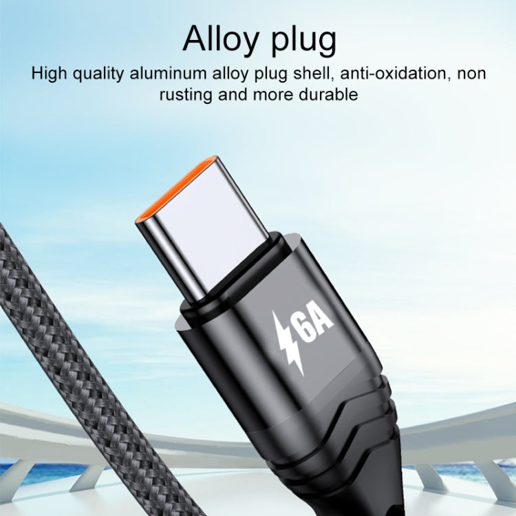4 in 1 66W 6A USB to 8 Pin + Micro USB + Dual USB-C / Type-C Fast Charging Data Cable, Cable Length: 1.2m(Black) by buy2fix
