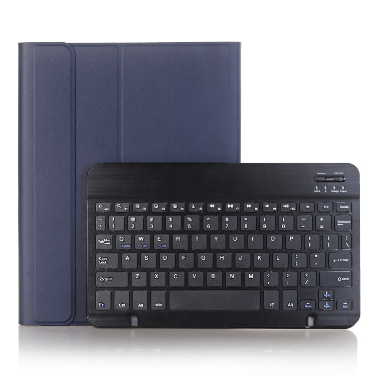 For iPad 11 2025 / 10th Gen 10.9 2022 A10B Lambskin Texture Ultra-thin Bluetooth Keyboard Leather Tablet Case with Pen Slot(Dark Blue) by buy2fix