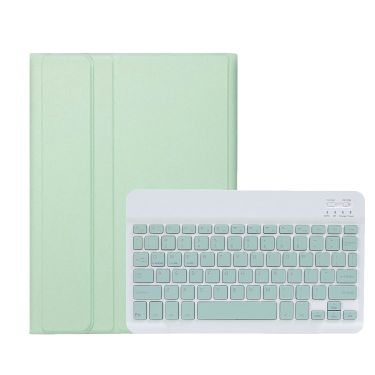 For iPad 11 2025 / 10th Gen 10.9 2022 A10B Lambskin Texture Ultra-thin Bluetooth Keyboard Leather Tablet Case with Pen Slot(Green) by buy2fix