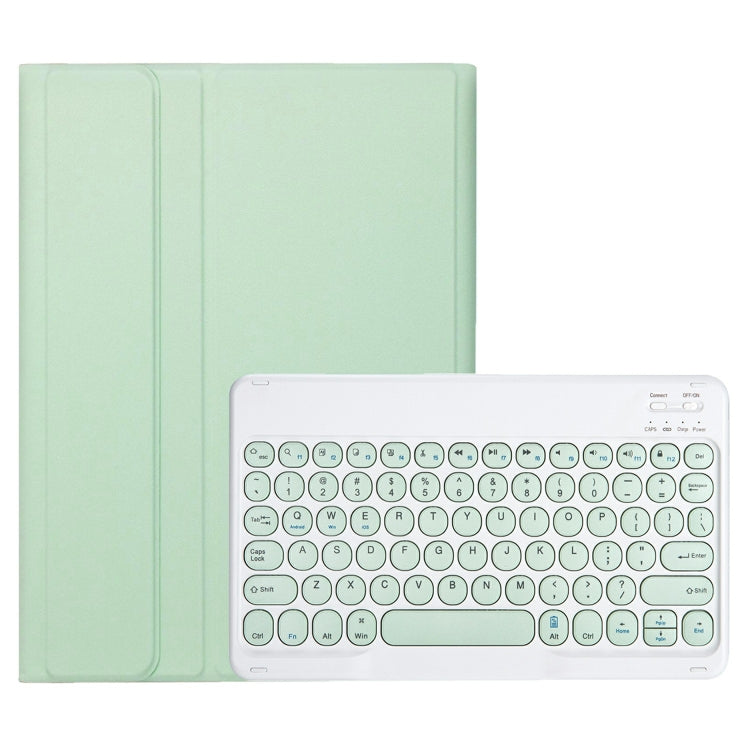 For iPad 11 2025 / 10th Gen 10.9 2022 YA10B Lambskin Texture Bluetooth Keyboard Leather Tablet Case with Pen Slot (Green) by buy2fix