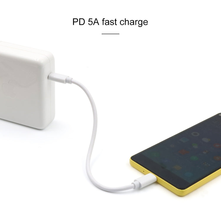 PD 5A USB-C / Type-C Male to USB-C / Type-C Male Fast Charging Cable, Cable Length: 1m(White) by buy2fix