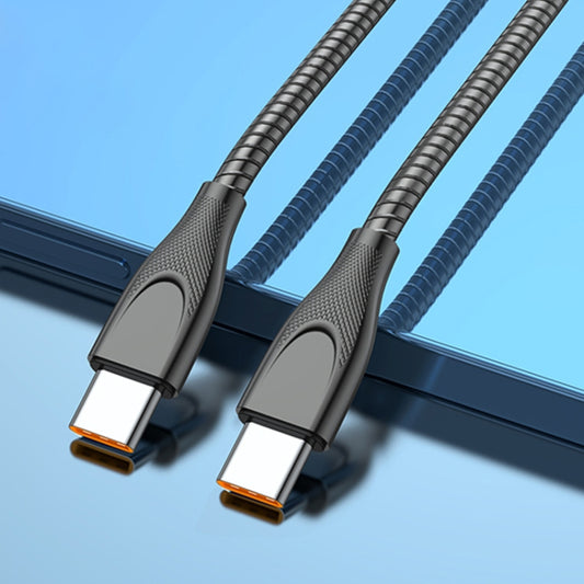 ADC-009 USB-C / Type-C to USB-C / Type-C Zinc Alloy Hose Fast Charging Data Cable, Cable Length: 1m(Gun Metal) by buy2fix